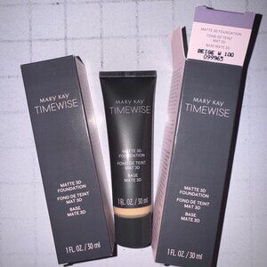 2X Mary Kay TimeWise Matte 3D Foundation 1 fl. oz. Beige W 100
